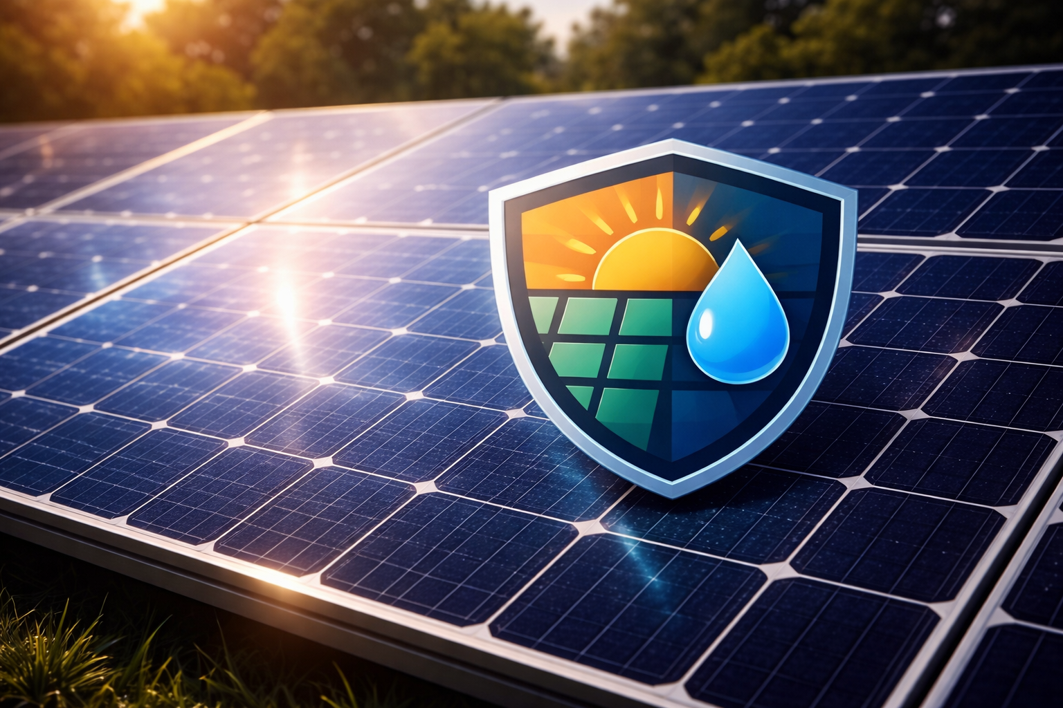 Protective coating and prevention for solar panel cleanliness